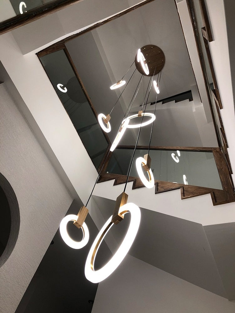 Lampadario a anello Kowa per soffitto, illuminazione per arredamento moderno della casa