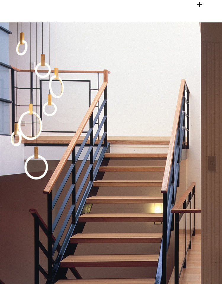 Lampadario a anello Kowa per soffitto, illuminazione per arredamento moderno della casa