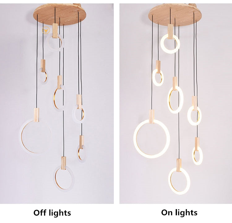 Lampadario a anello Kowa per soffitto, illuminazione per arredamento moderno della casa