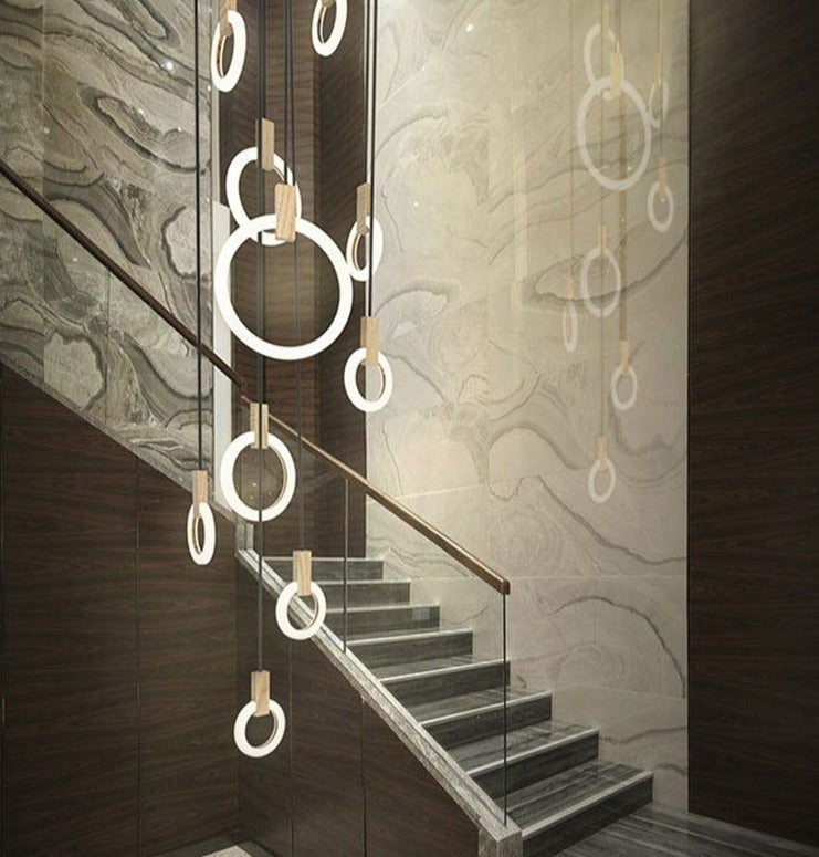 Lampadario a anello Kowa per soffitto, illuminazione per arredamento moderno della casa