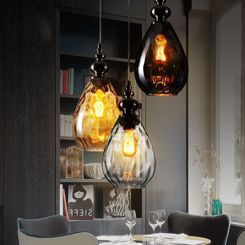 Liora Drop Glass Pendant Lamp in Modern Nordic Style