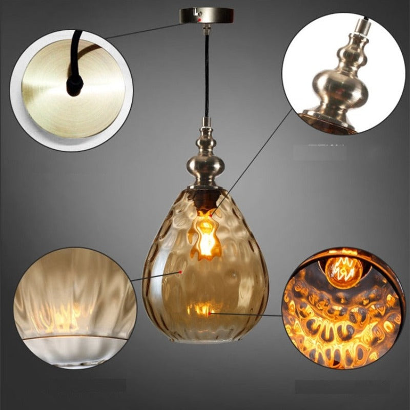 Liora Drop Glass Pendant Lamp in Modern Nordic Style