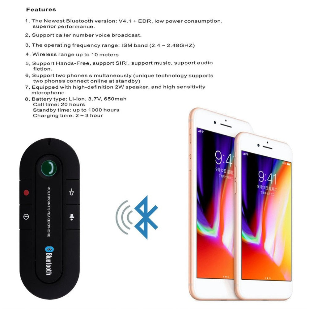 AeroSync Bluetooth-handsfree högtalare för samtal i bilen