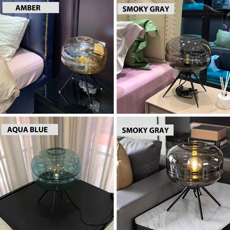 Adler Glass Dome Table Lamp For Desk And Nightstand