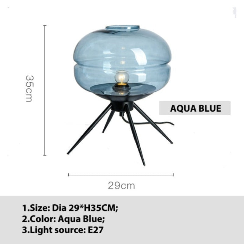 Adler Glass Dome Table Lamp For Desk And Nightstand