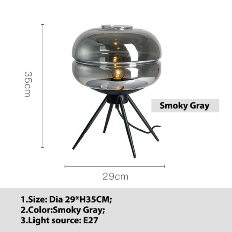 Adler Glass Dome Table Lamp For Desk And Nightstand