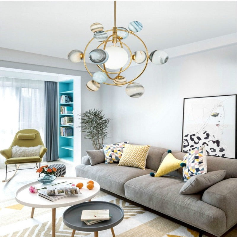 Designérský lustr AuroraSphere Planet pro obývací pokoje