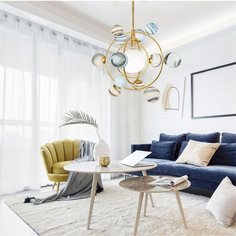 Designérský lustr AuroraSphere Planet pro obývací pokoje