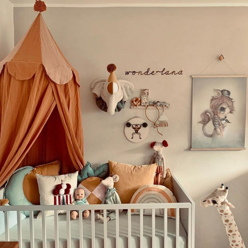 Circus Chiffon Canopy And Nursery Set Cot Cover For Kids Room