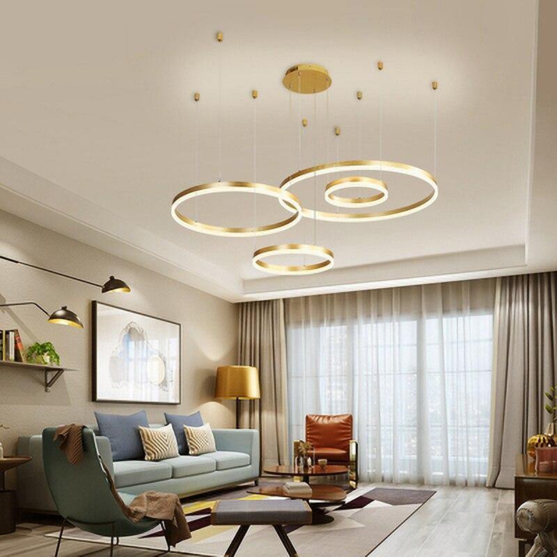 Circular Ring Chandelier Light With Multiple Ring Design Options