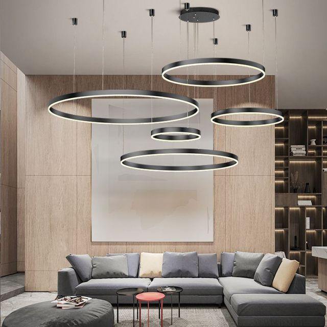 Circular Ring Chandelier Light With Multiple Ring Design Options