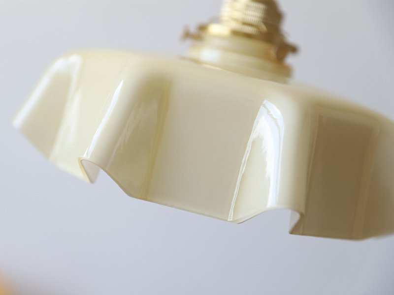 Floral Draped Glass Brass Retro Ceiling and Pendant Light
