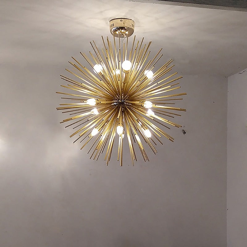 VerdantGlow Dandelion Chandelier for Modern Living Spaces