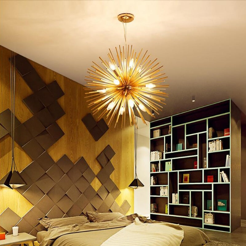 VerdantGlow Dandelion Chandelier for Modern Living Spaces