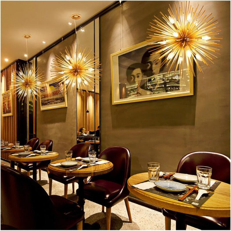 VerdantGlow Dandelion Chandelier for Modern Living Spaces