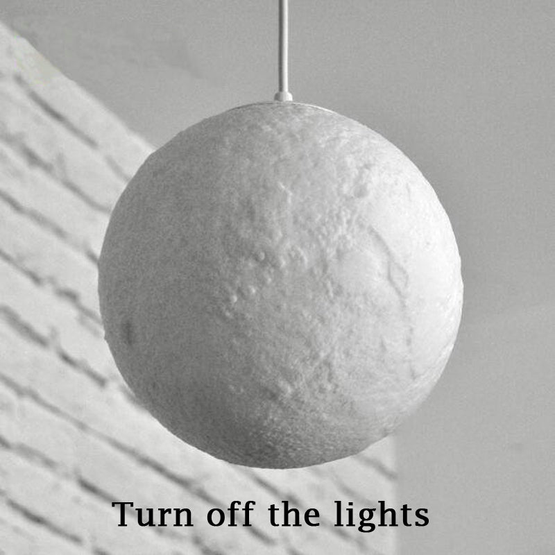 Přívěsek lampa Plný měsíc 3D měsíční světlo závěsná dekorace dekorativní noční světlo