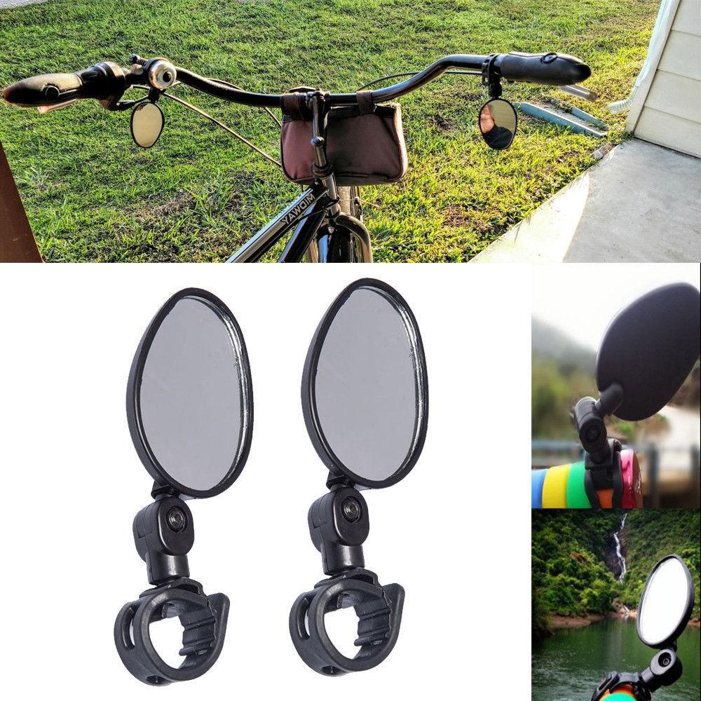360° Adjustable Bicycle Mirror Handlebar Rearview Mirror Round Oval Safety