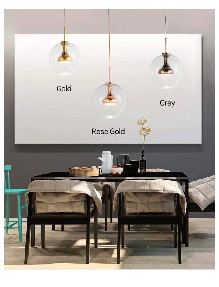Lampada a sospensione in vetro Tulip della collezione nordica LioraNova