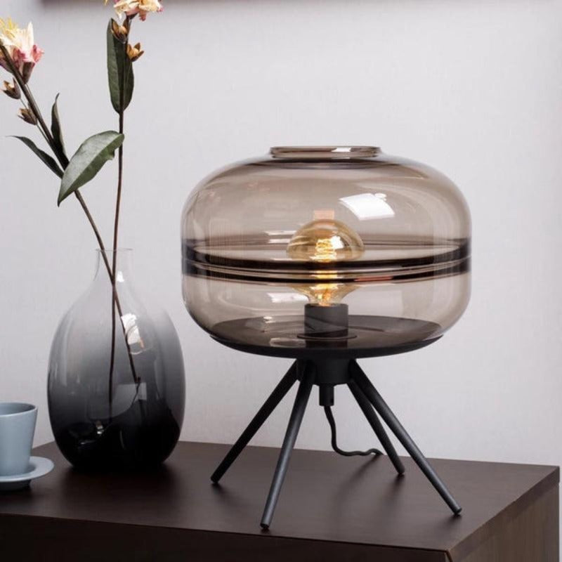 Adler Glass Dome Table Lamp For Desk And Nightstand