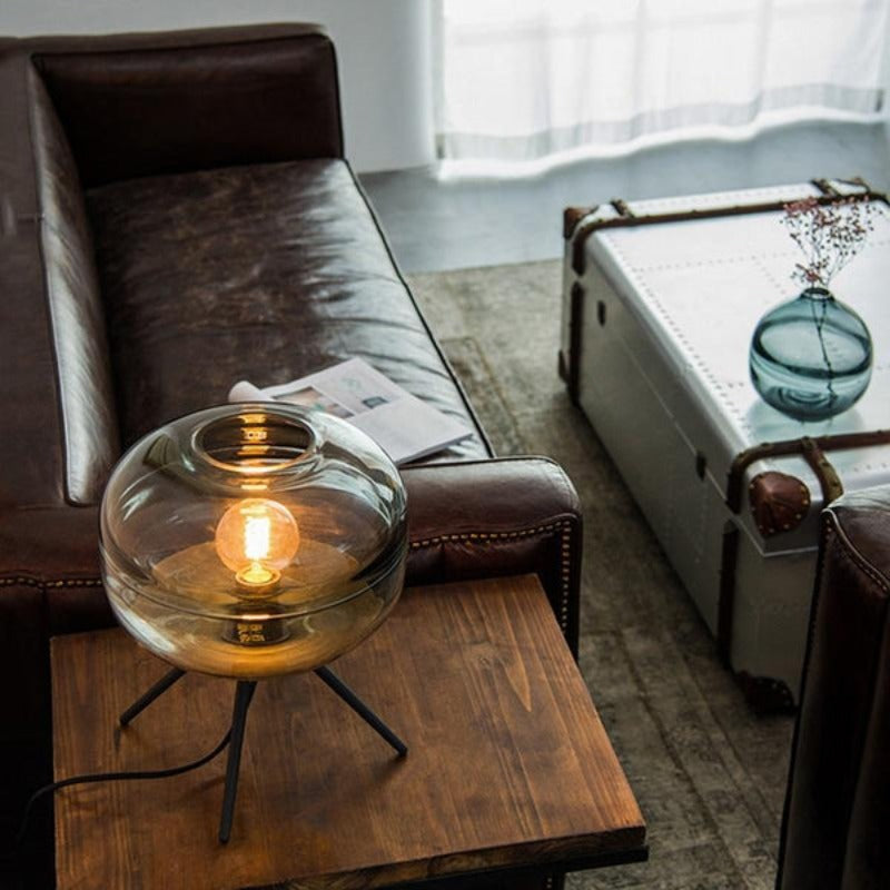 Adler Glass Dome Table Lamp For Desk And Nightstand