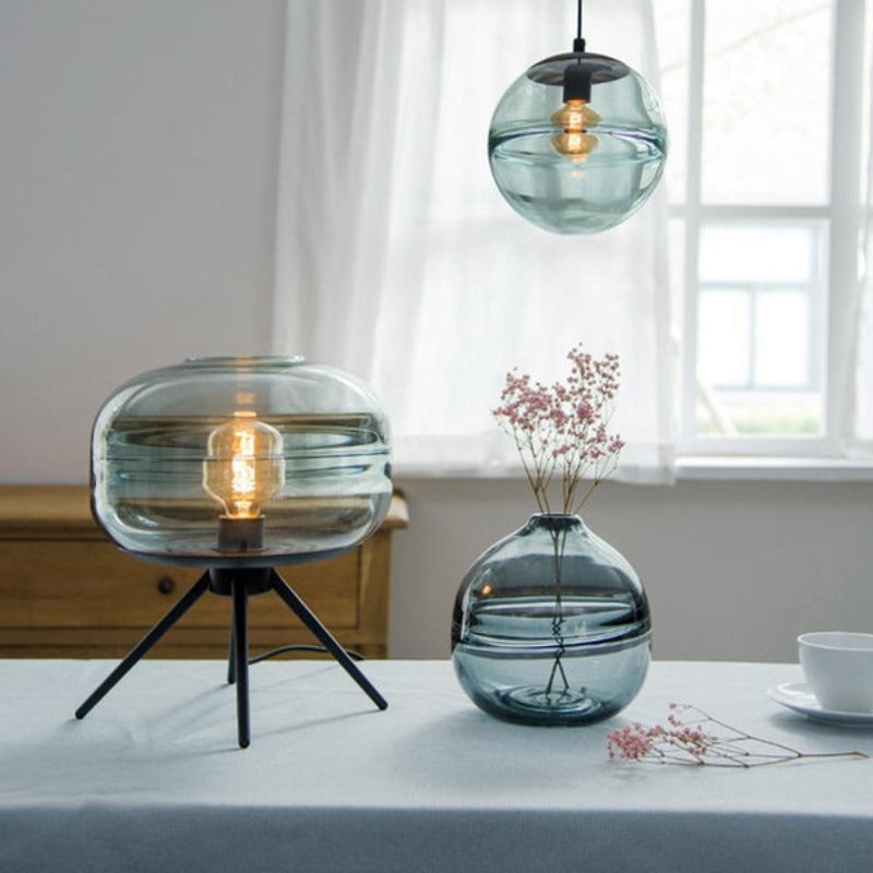 Adler Glass Dome Table Lamp For Desk And Nightstand