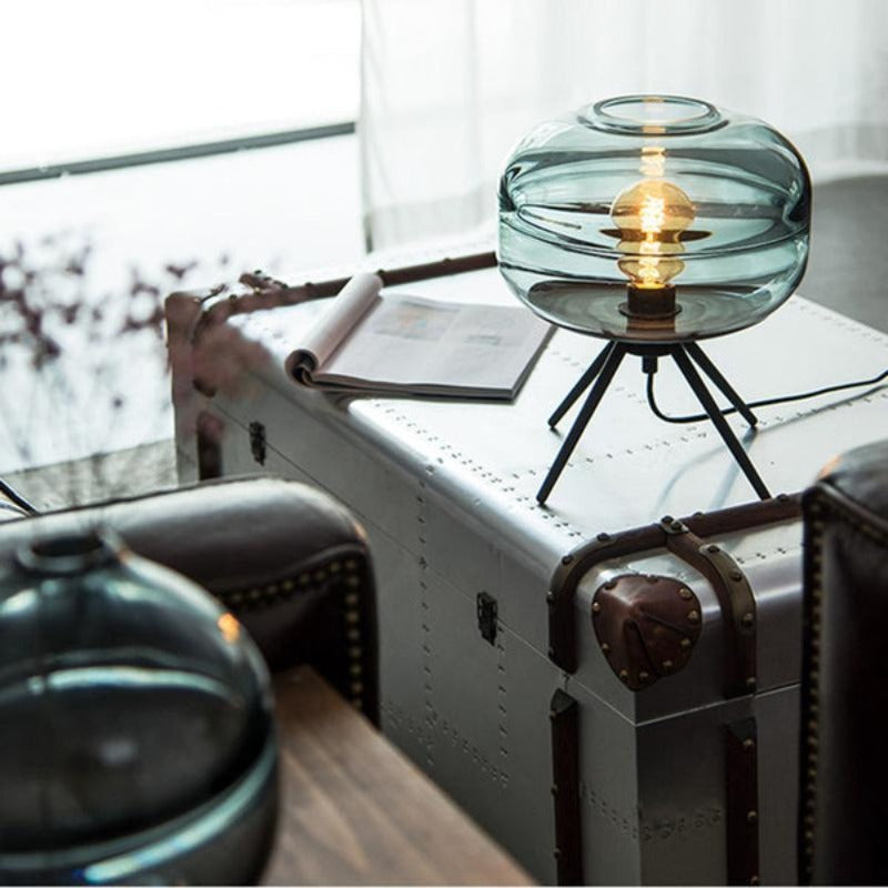 Adler Glass Dome Table Lamp For Desk And Nightstand