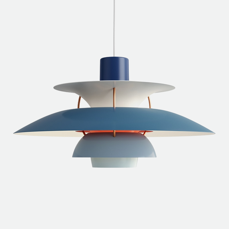 Chromatyczna Warstwowa Lampa Wisząca w Matowym Aluminium