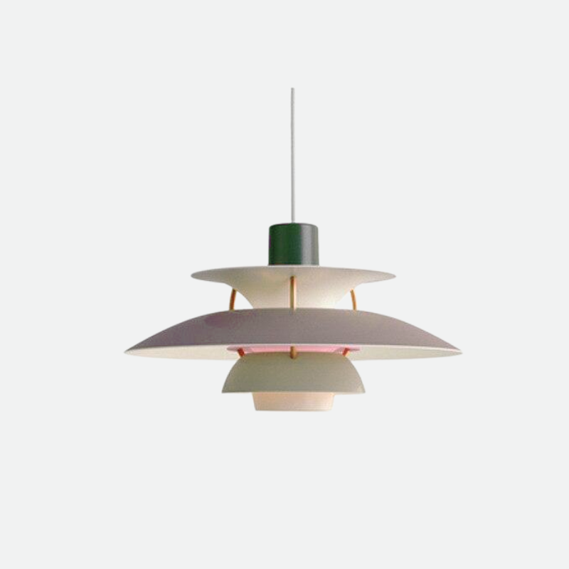 Chromatyczna Warstwowa Lampa Wisząca w Matowym Aluminium