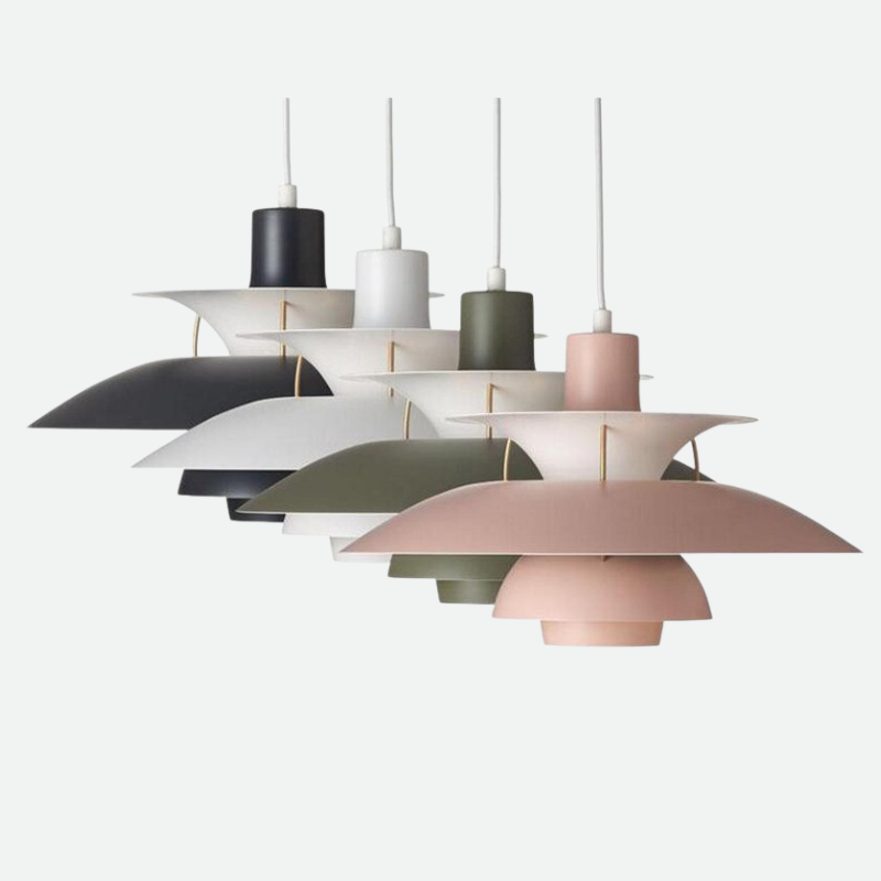 Chromatyczna Warstwowa Lampa Wisząca w Matowym Aluminium