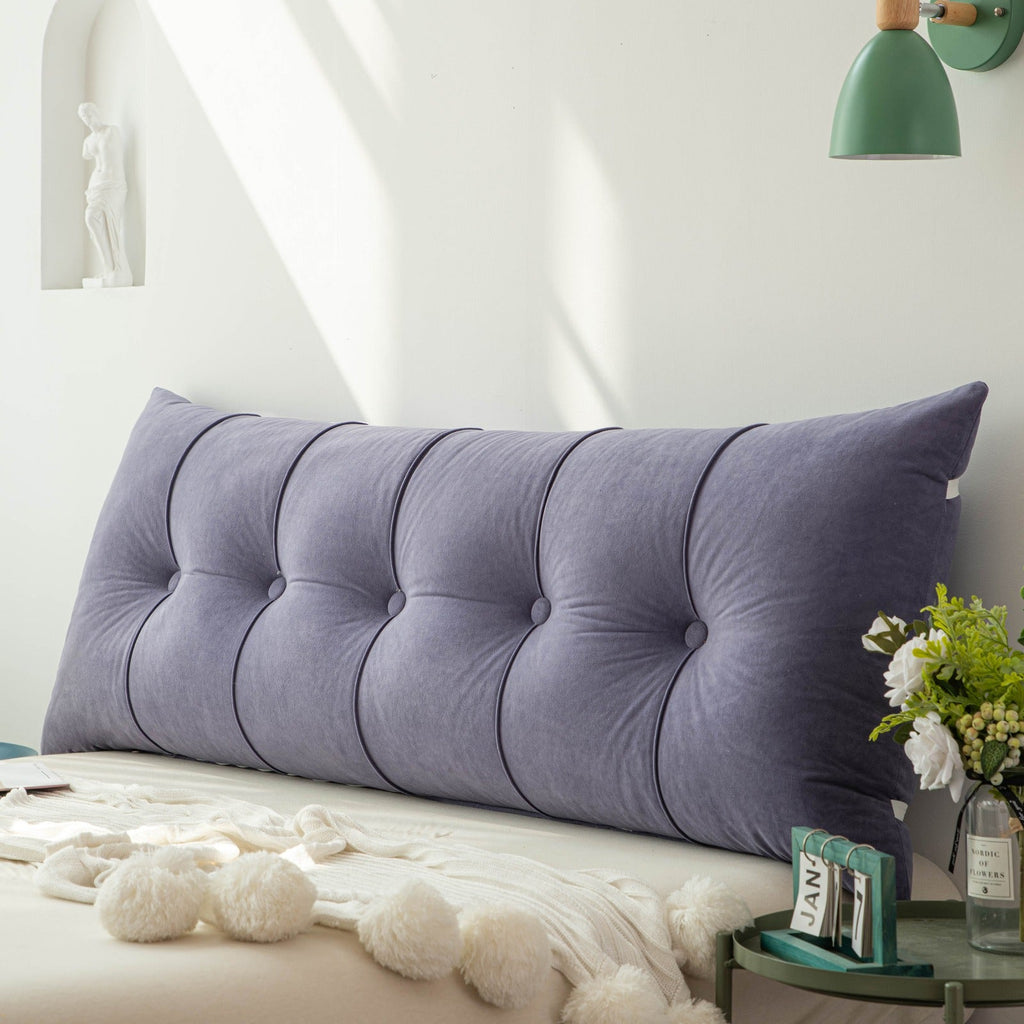 Luxurious Back Support Headboard Pillow For Ultimate Comfort On Bed Or Sofa