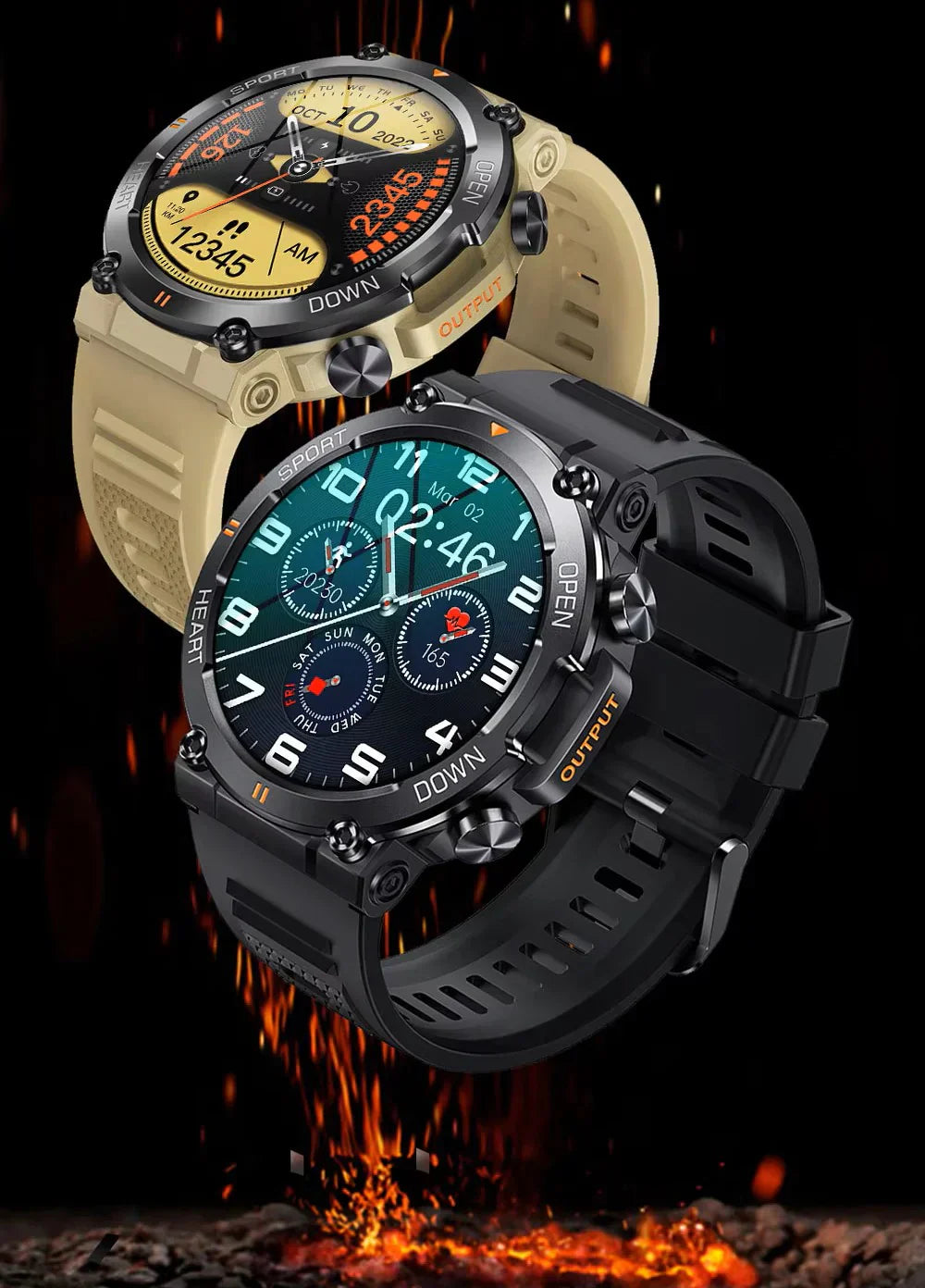 Titan Uknuselig Tactical Smartwatch med Langtidsholdbart Batteri