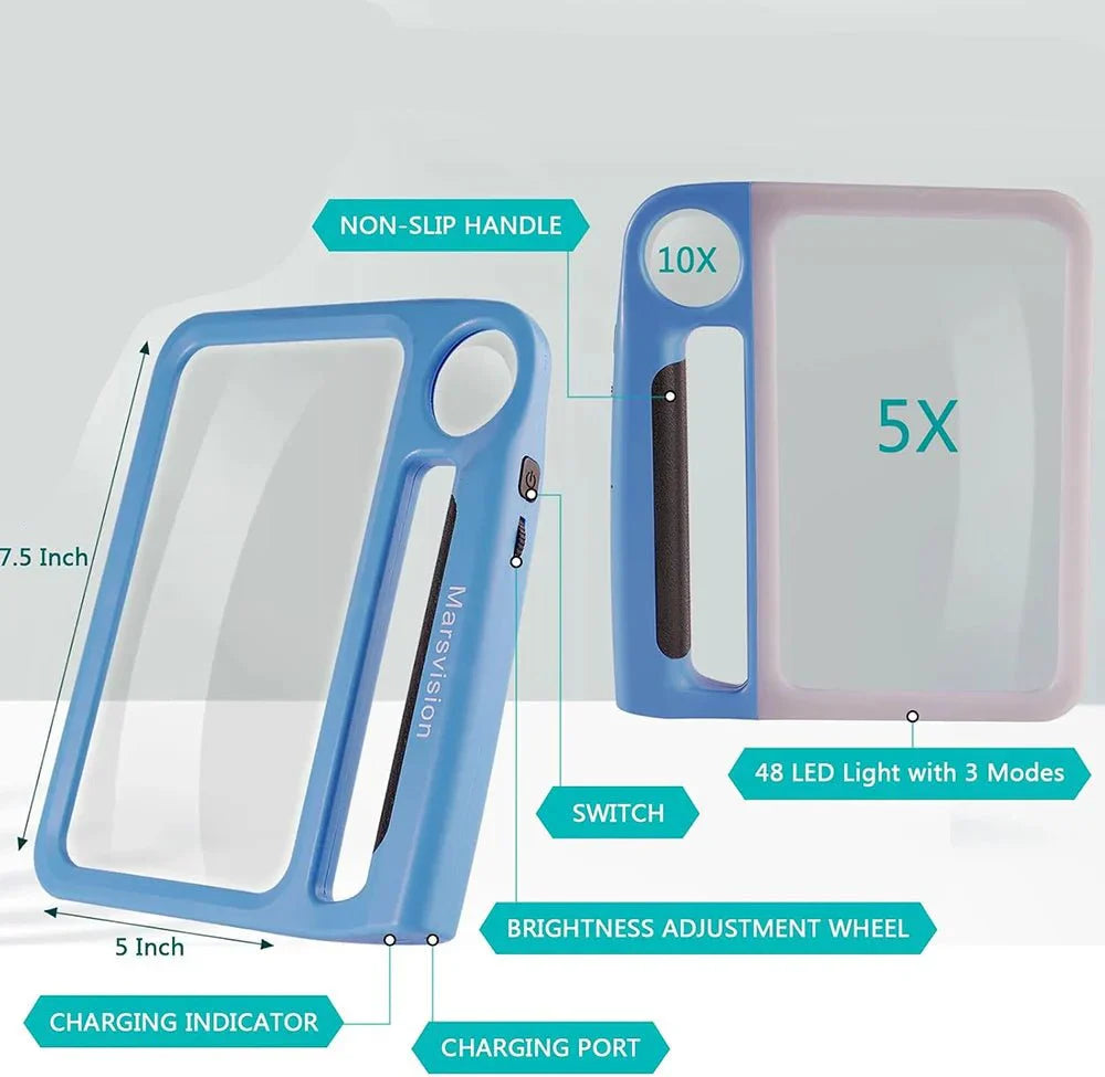Přenosná lupa READMASTER pro čtení s 5x a 10x zoomem