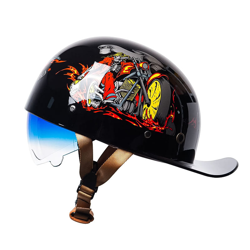Classic Baseball Style DOT Approved Motorcycle Helmet For Riders