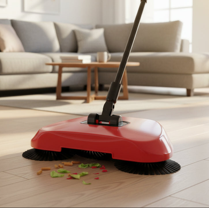GreenGlide 2in1 Vacuum Broom - Cordless and Quiet for All Floors
