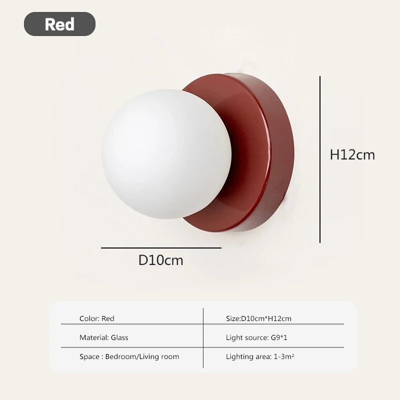 Nova Glas Wandleuchte Nordisch LED Minimalistische Wandlampe
