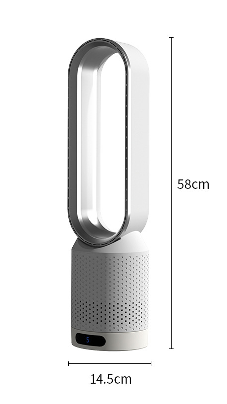 3-i-1 luftkjøler med ionisator og HEPA-filter sølv, blå, gull, rosa for allergier og ren luft