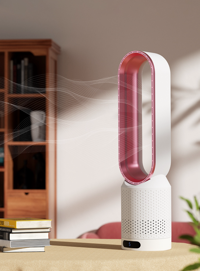 3-i-1 luftkjøler med ionisator og HEPA-filter sølv, blå, gull, rosa for allergier og ren luft