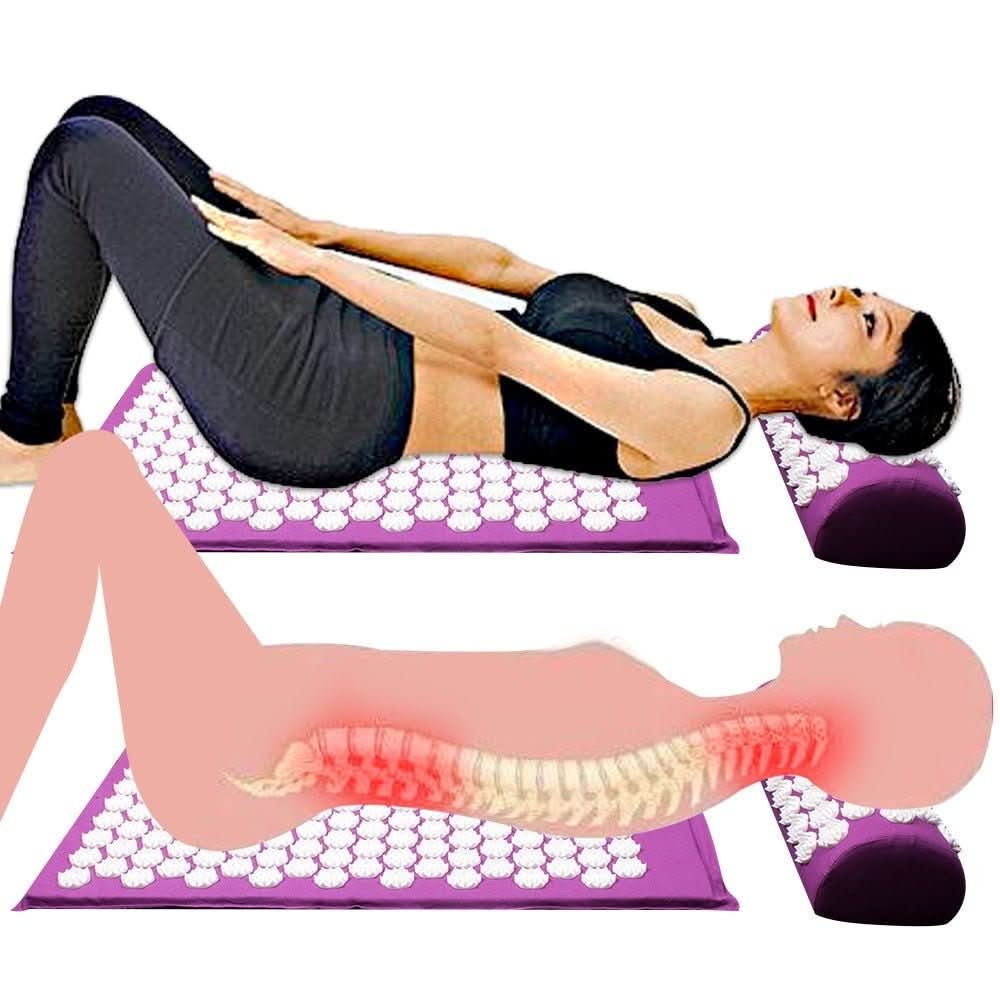 Conjunto de Tapete e Almofada de Acupressão da Relaxpress para Relaxamento Profundo e Alívio da Dor