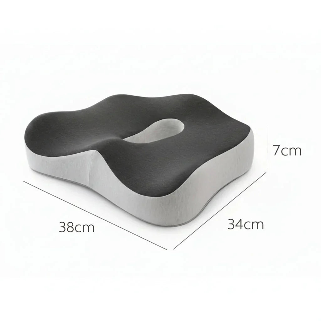 Relivia Ergonomic Orthopedic Seat Cushion With Bamboo Charcoal For All Day Comfort