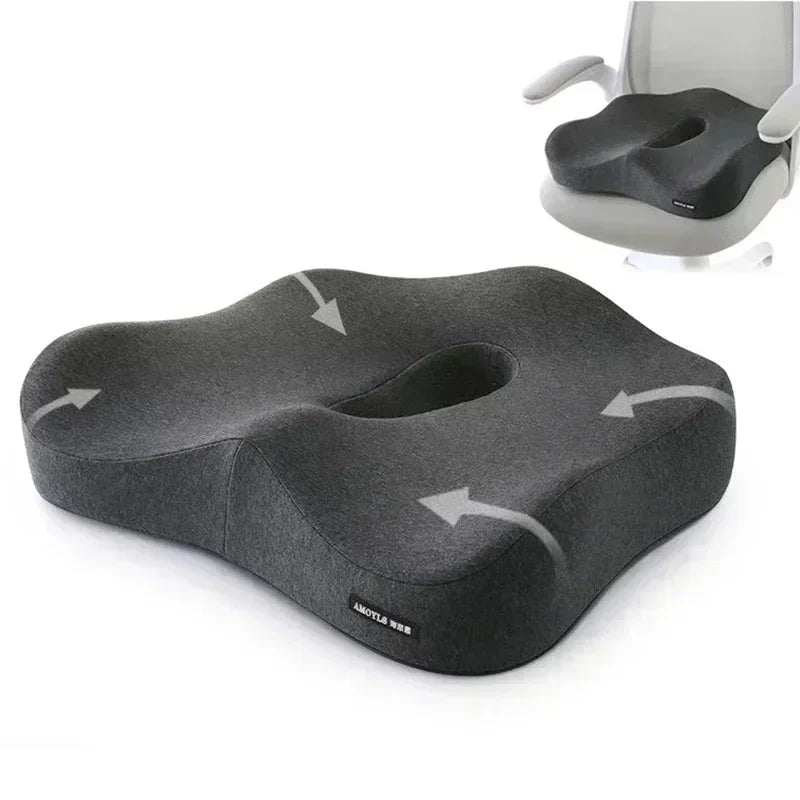 Relivia Ergonomic Orthopedic Seat Cushion With Bamboo Charcoal For All Day Comfort