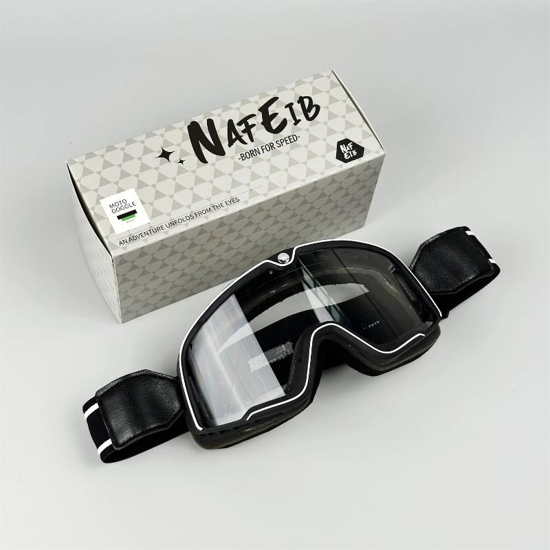 Vintage Motorcycle Goggles For Glasses Wearers, Wind And Dust Resistant