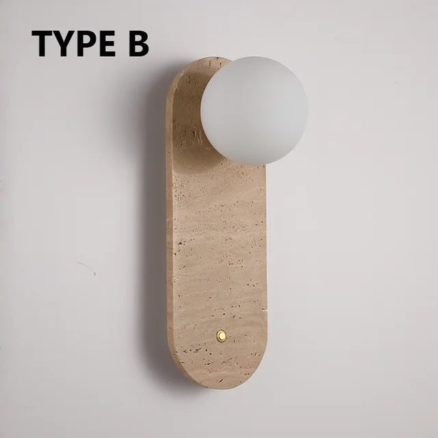 StoneAura Wall Light With Unique Rock Pattern Finish
