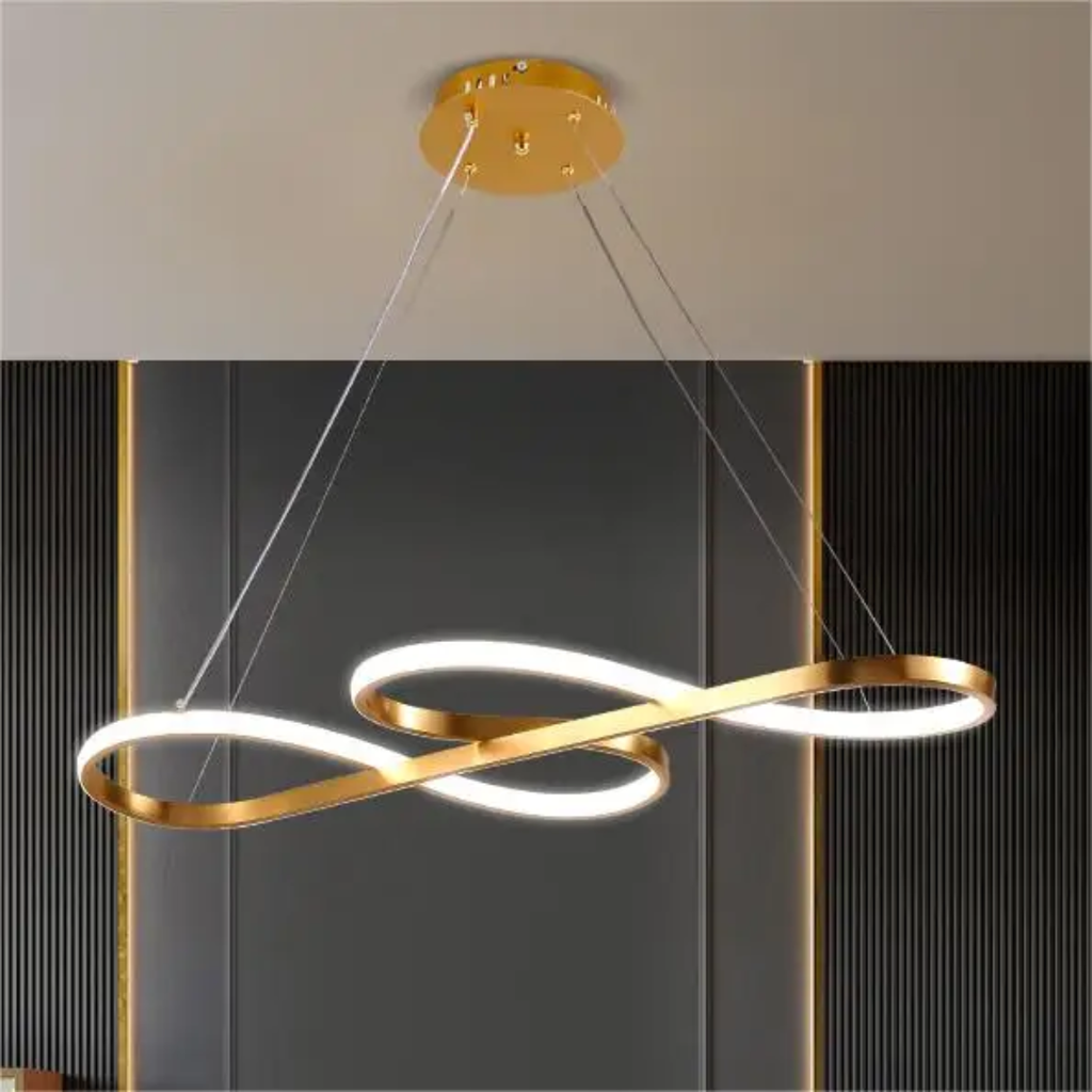 Alumínium LED gyűrű alakú függeszték lámpa, távirányítóval állítható fényerővel, modern étkezői lámpa