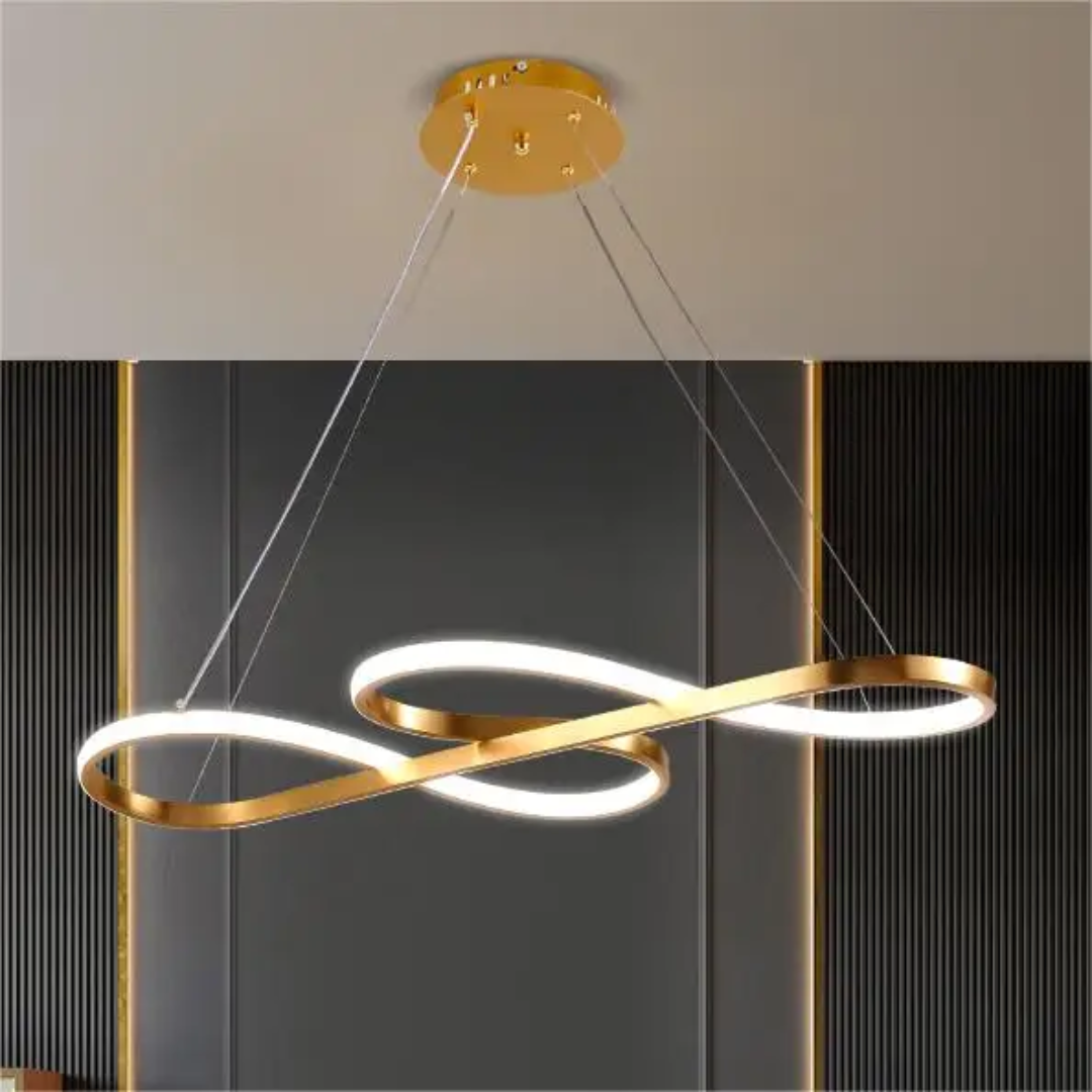 Alumínium LED gyűrű alakú függeszték lámpa, távirányítóval állítható fényerővel, modern étkezői lámpa