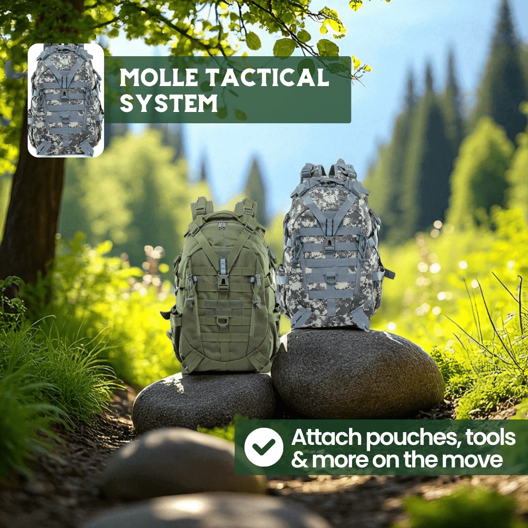 ROVEX 40L MOLLE Tactical Backpack Water-Resistant Design