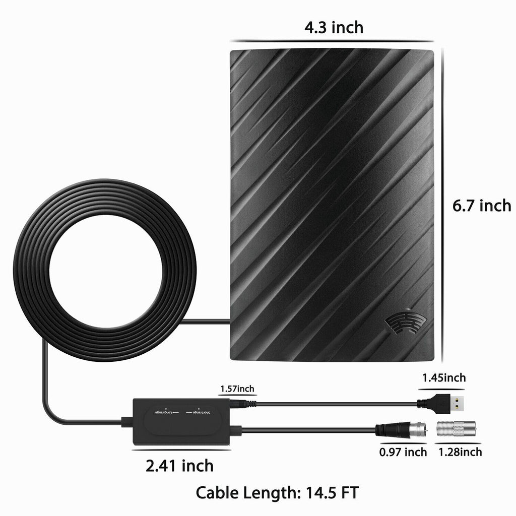 Indoor HDTV Antenna For 4K Digital Signals 600 Mile Range