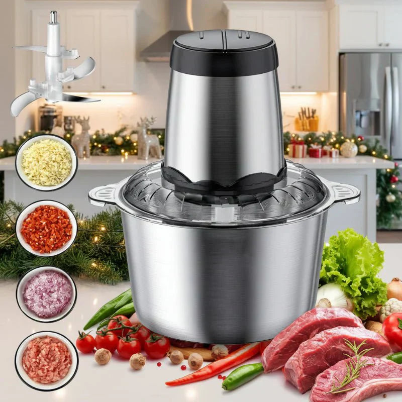 Tritatutto Alimentare NovaBlend 2L con Motore da 300W e Lame in Acciaio Inossidabile 4D