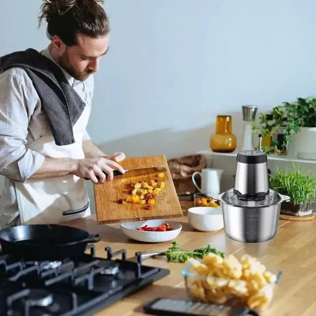 Tritatutto Alimentare NovaBlend 2L con Motore da 300W e Lame in Acciaio Inossidabile 4D