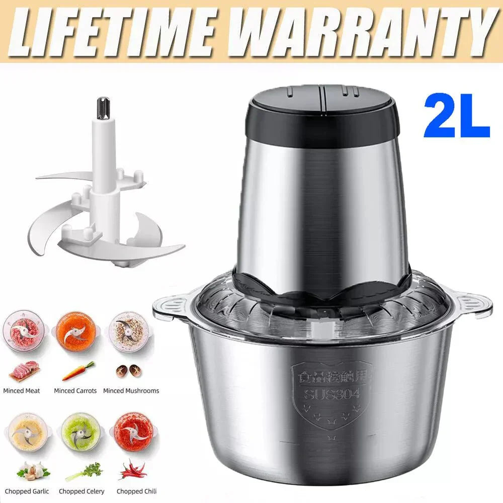 Tritatutto Alimentare NovaBlend 2L con Motore da 300W e Lame in Acciaio Inossidabile 4D