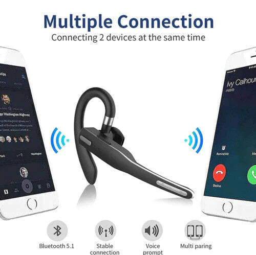 Trucker Bluetooth 5.1 Wireless Headset With Dual Microphones